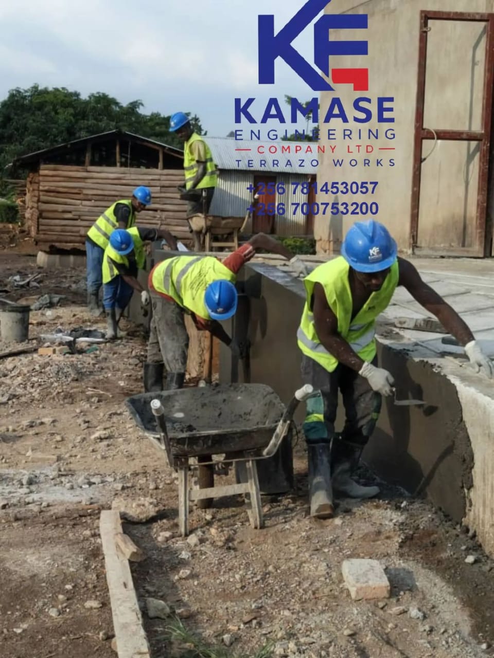 Completed section of external walkway