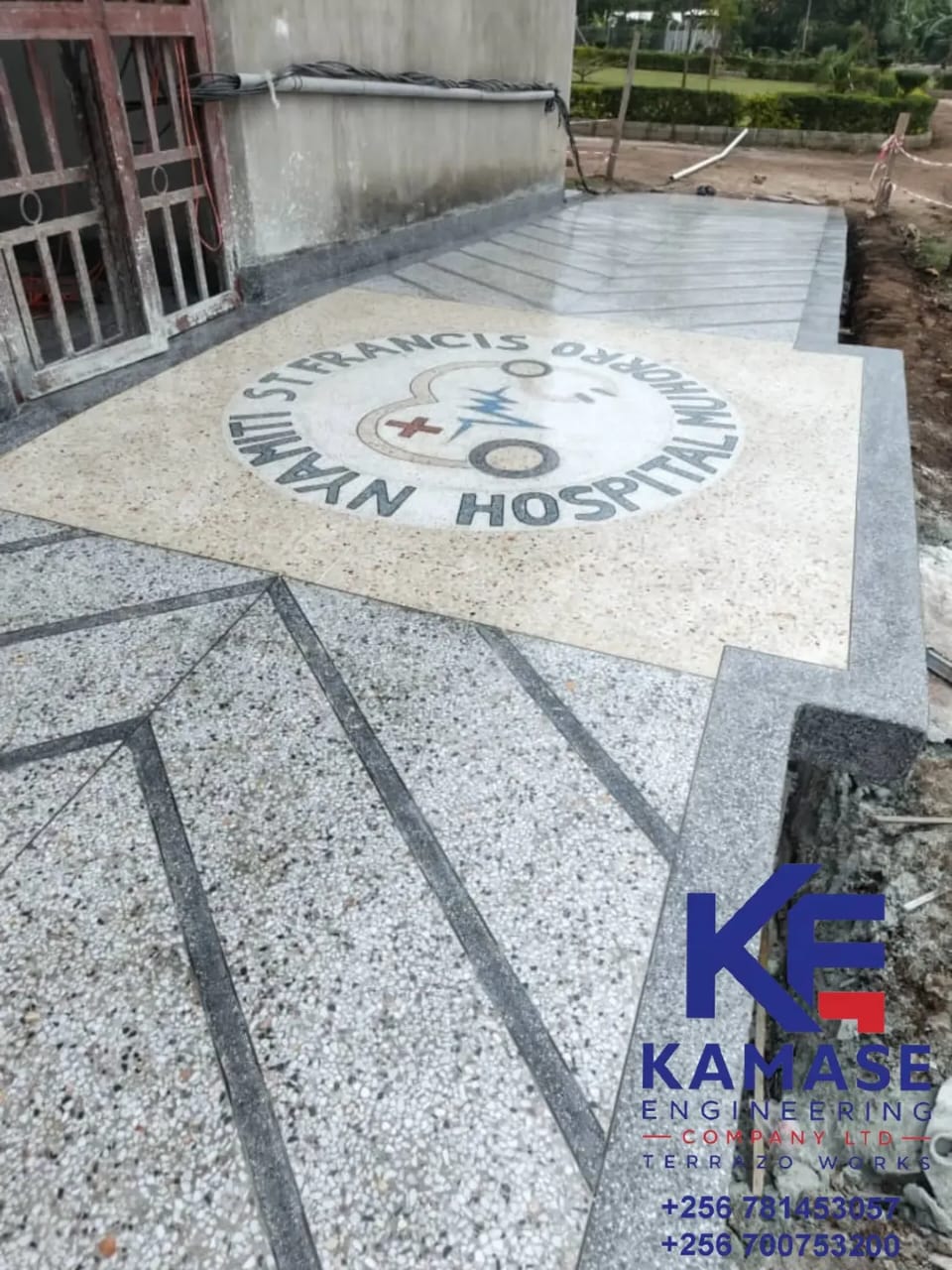 Custom decorative concrete emblem